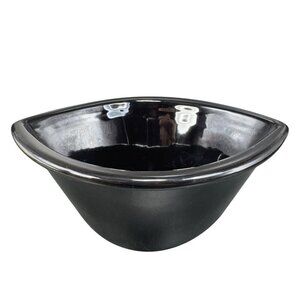 Tabletops Unlimited URBAN GRAFFITI Frost Oval Black Dish Bowl Hand Painted Bowl